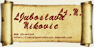 LJuboslava Miković vizit kartica